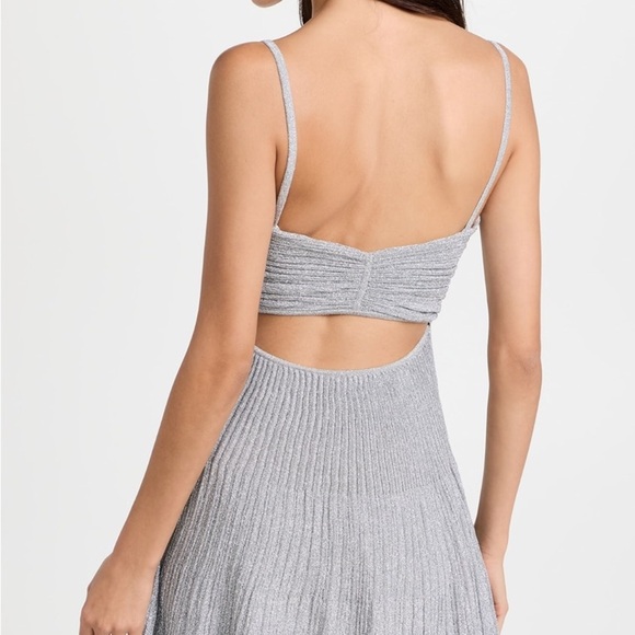 A.L.C. Aria Pleated Metallic Mini Dress. Sz: Small - Picture 2 of 10